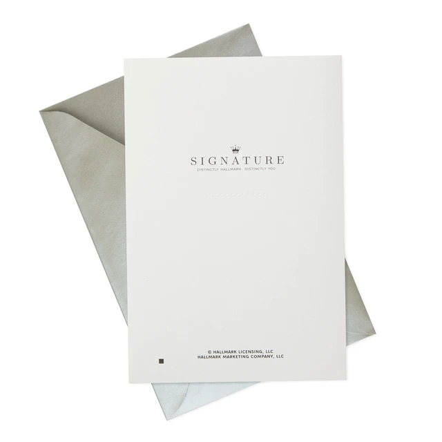Alt view image 6 of 7 - Signature Wedding Card (Here Comes the Bride) Embellished dress and bouquet design, coordinating envelope, high quality paper, 5.0 x 7.2 in