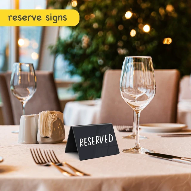 Alt view image 6 of 7 - Acrylic Mini Chalkboard Signs, 12 Pcs 4"x3" Small Food Labels for Party Buffet, Glossy Black Table Place Cards for Wedding, w/ 2 Wet Erase Markers