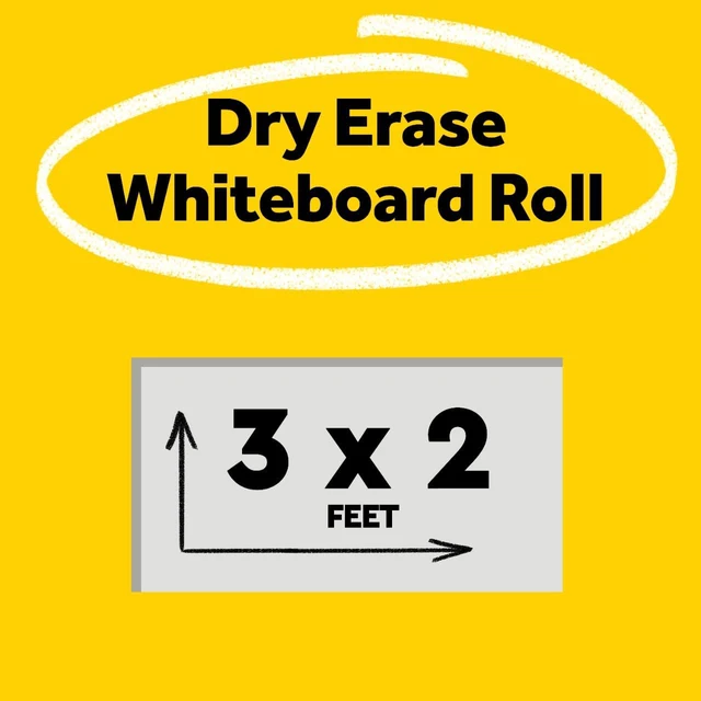Alt view image 2 of 7 - Dry Erase Whiteboard Film Surface for Walls, Doors, Tables, Chalkboards, Whiteboards, and More, Removable, Stain-Proof, Easy Installation, 3 x 2 ft Roll (DEF3x2)