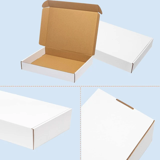 Alt view image 4 of 5 - White Shipping Boxes 13x11x3" 25 Pack Corrugated Cardboard Mailer Literature Mailer Packaging Supplies Mailing Boxes for Small Business