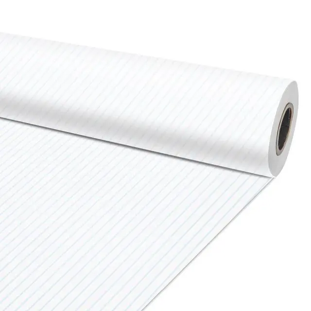 Main image of Lined Bulletin Board Paper Roll,14.8FTx47IN Large Reusable Waterproof Erasable Classroom Wall Background Backdrop,Fade-Resistant Fabric Wrapping Paper Decors Teacher Supplies