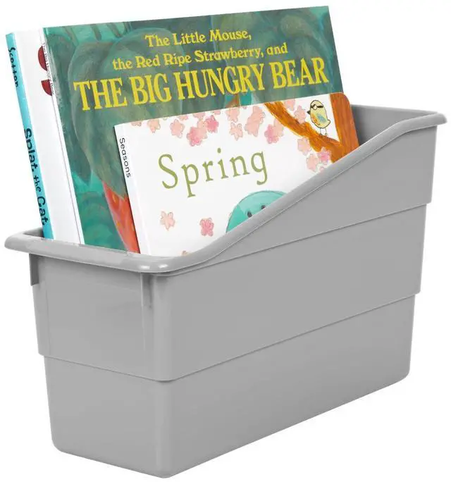 Alt view image 3 of 7 - Durable Book & Binder Holders 12-Pack, Pebble Ideal for Narrow or Vertical Storage Needs, Book, Magazine, File Folder, & Binder Holders, Classroom Organization Made Easy