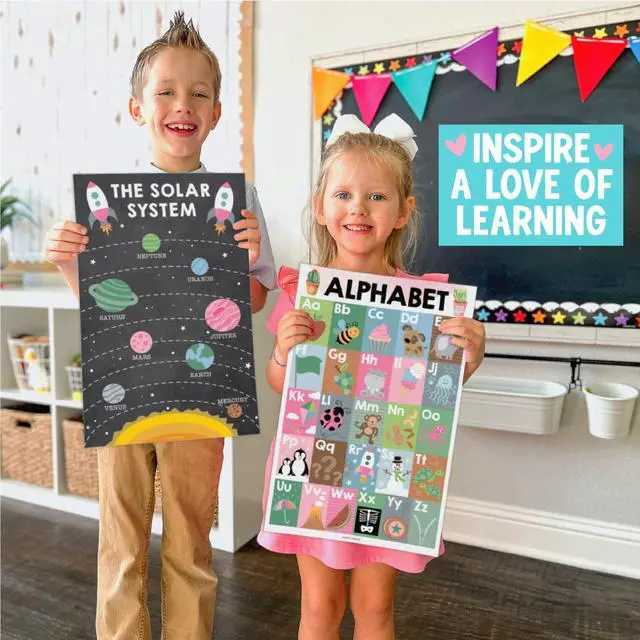Alt view image 5 of 7 - 16 Laminated Toddler Learning Posters 1-3 for Preschool Classroom Decor Cactus Learning Posters for Toddlers 1-3, Homeschool Room Decor for Toddler Wall Activity, Kindergarten Classroom Must Haves