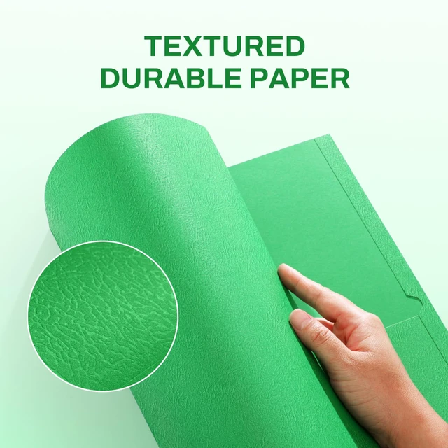 Alt view image 4 of 7 - 2 Pocket Folders with Prongs (25 Pack, Green), Paper Folders with 2 Pockets and 3 Prongs Fit Letter Size Paper, Folders with Prongs for School Office Home Business