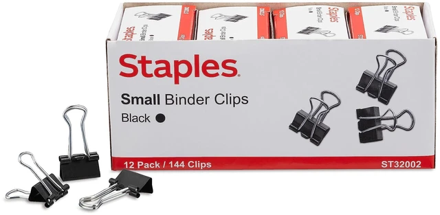 Main image of Binder Clips, Small Size, 0.75 Inch Width, Black, 432-Pk Compact clips for paper bundling and everyday office filing