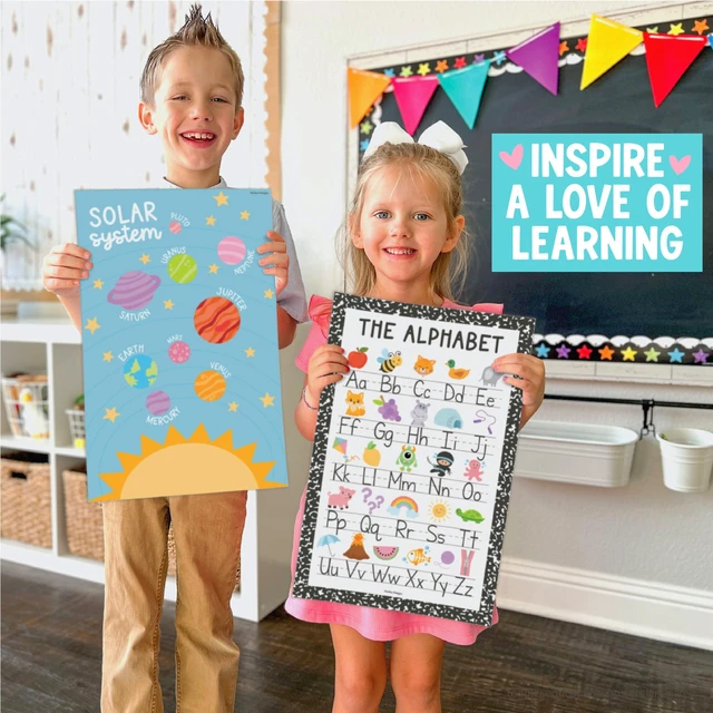 Alt view image 5 of 7 - 16 Laminated Toddler Learning Posters 1-3 for Preschool Classroom Decor Pastel Learning Posters for Toddlers 1-3, Homeschool Room Decor for Toddler Wall Activity, Kindergarten Classroom Must Haves