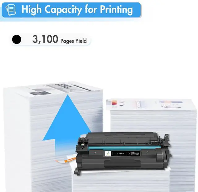 Alt view image 3 of 7 - CF226A 26A Toner Cartridge for HP Printer 26X CF226X M402n MFP M426fdw Compatible for HP 26A CF226A LaserJet Pro MFP M402dn M426 M402d M402dw M426fdn M402 M426dw Printer Ink (Black, 2-Pack)