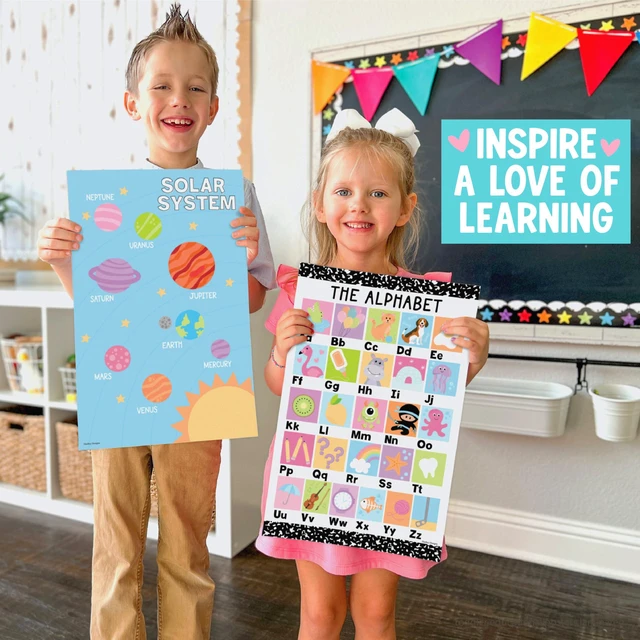 Alt view image 5 of 7 - 16 Laminated Toddler Learning Posters 1-3 for Preschool Classroom Decor Pastel Learning Posters for Toddlers 1-3, Homeschool Room Decor for Toddler Wall Activity, Kindergarten Classroom Must Haves