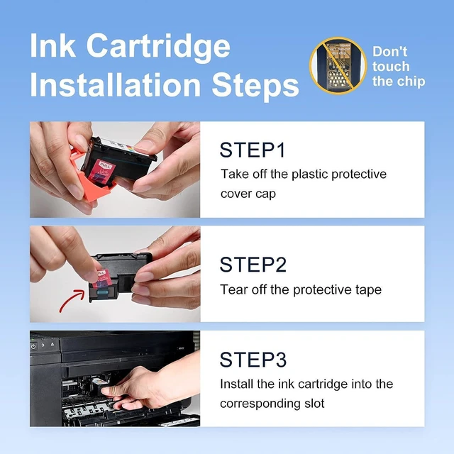 Alt view image 6 of 7 - Upgraded Chip 67XL Black Ink Cartridge High Yield Replaced for HP Ink 67 HP67 HP67XL Work with DeskJet 2855e 2800e 2827e 2755e 2700 2700e 4255e 4200e 4155e Envy 6055e 6000 6455e 6400 Printer 2-Black