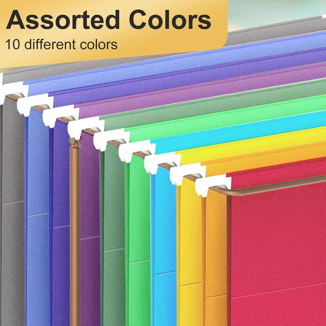 Alt view image 3 of 7 - Hanging File Folders, 30 Pack Letter Size Hanging File folders with Tabs, Stay Organized for Your Home and Office Bulk File, Documents and Paper, 10 Colors