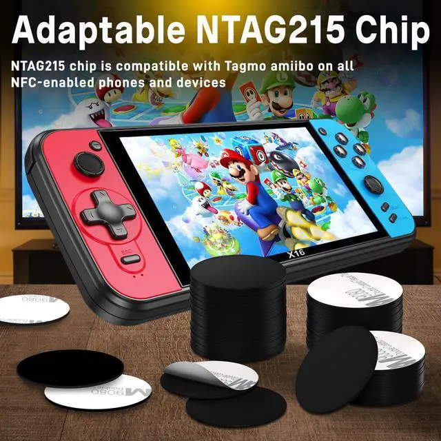 Alt view image 2 of 7 - 50pcs NFC Tags ntag215 NFC Stickers programmable NFC Tags Sticker Round Rewritable NFC Cards 504 Bytes Memory, Compatible with TagMo and NFC Enabled Devices