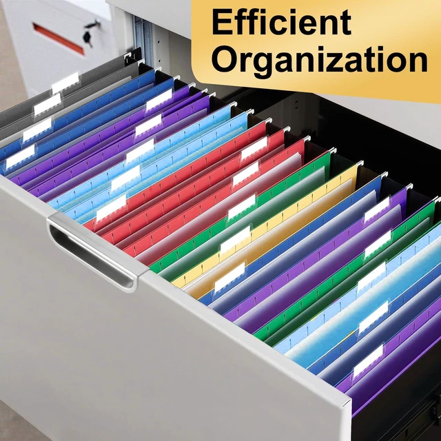 Alt view image 5 of 7 - Hanging File Folders, 30 Pack Letter Size Hanging File folders with Tabs, Stay Organized for Your Home and Office Bulk File, Documents and Paper, 10 Colors