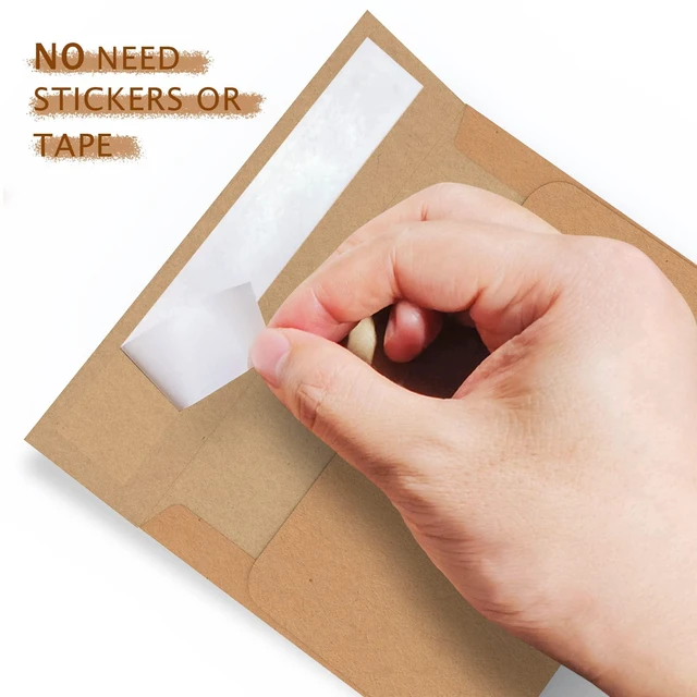 Alt view image 3 of 7 - A7 Brown Kraft Envelopes Self Seal 200 Pack 120 GSM, 5.25 x 7.25