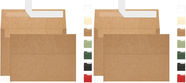 Main image of A7 Brown Kraft Envelopes Self Seal 200 Pack 120 GSM, 5.25 x 7.25