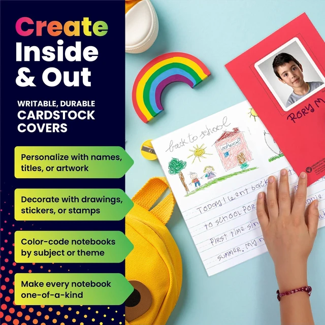 Alt view image 3 of 6 - Half Blank Books for Kids to Write Stories & Illustrate Bulk 24 Pack 5.5" x 8.5" A5 Primary Journal for Grades K-2, Preschool/Kindergarten Notebook with Picture Space 24 Pages, Colored