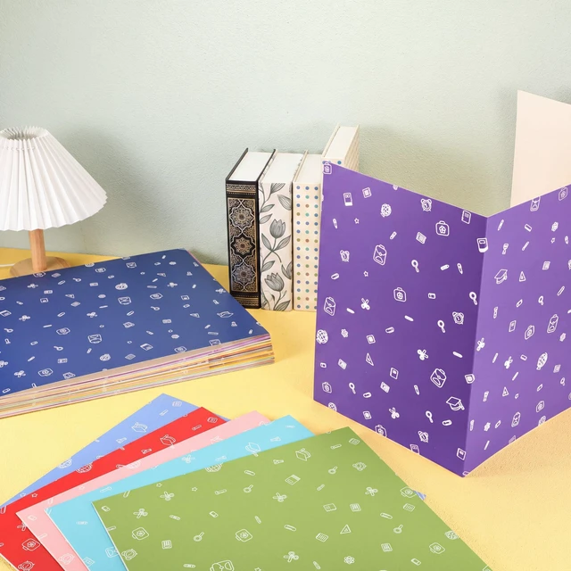Alt view image 7 of 7 - 60 Pcs Privacy Folders for Students Desk,Simple Style,Classic Color Trifold Desk Dividers for Classroom, Colored Privacy Partition Folders for Student Teacher Desks, 15.8 x 13.4 x 11.81 Inches