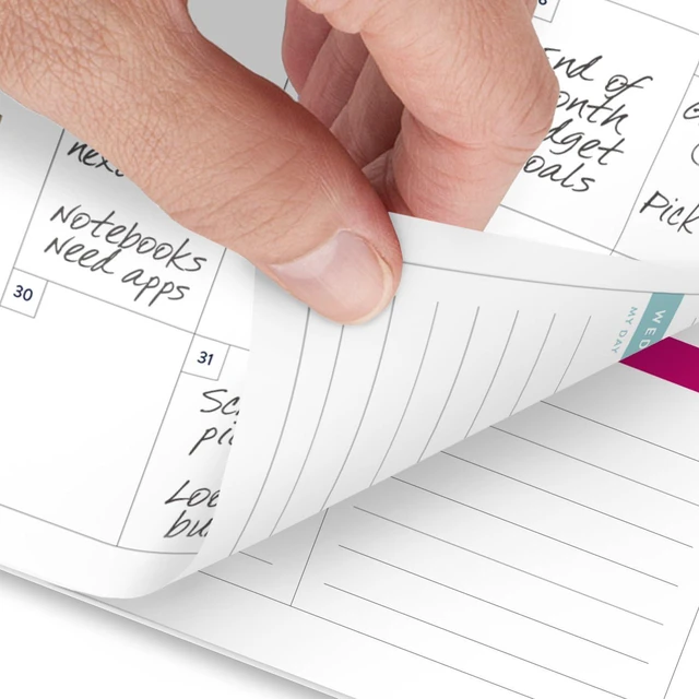 Alt view image 4 of 7 - Planner 2025-2026 Academic, Simplified by Emily Ley, Weekly & Monthly, 5-1/2" x 8-1/2", Small, Monthly Tabs, Flexible Cover, Happy Stripe (EL37-200A)