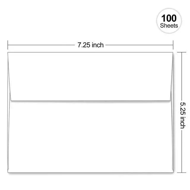 Alt view image 2 of 6 - A7 White Self Seal Envelopes 200 Pack, 5.25 x 7.25 inches,120GSM
