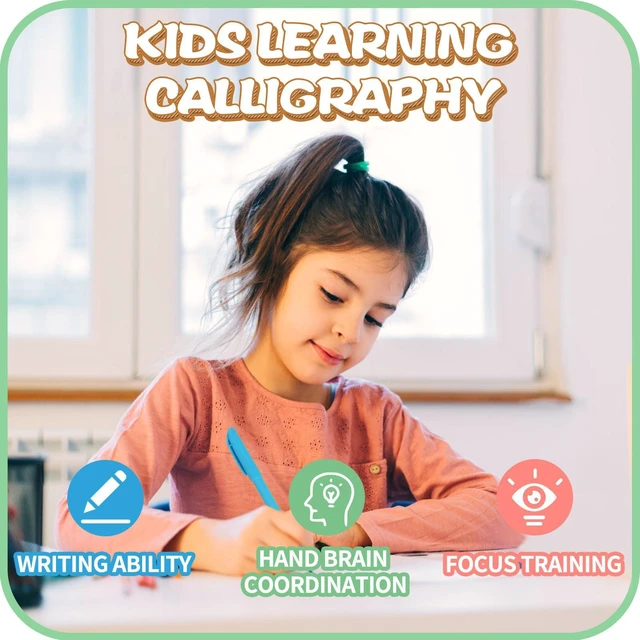 Alt view image 7 of 7 - Magic Practice Copybook, Reusable Writing Practice Book, for Preschool Kids Age 3-8 Calligraphy 9.44in×6.29in(5 Books with Pens)