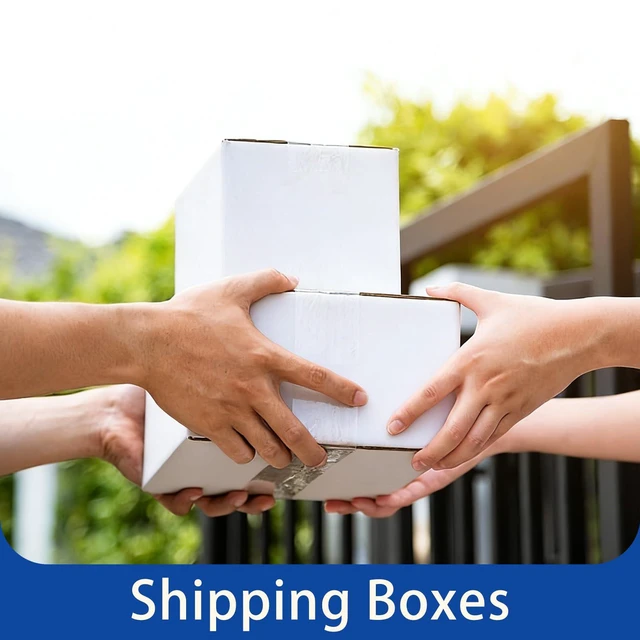 Alt view image 6 of 6 - 4x4x4" Small Shipping Boxes 100 Pack Corrugated Cardboard Box White Bulk quantity, Packaging for Small Business, Mailer Packing Supplies