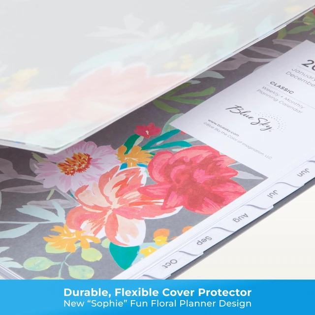 Alt view image 6 of 7 - 2026 Weekly & Monthly Planner Calendar, 8.5"x11", Sophie January 2026 - December 2026, Flexible Cover, Durable Twin Wire Binding, Laminated Tabs, Storage Pocket