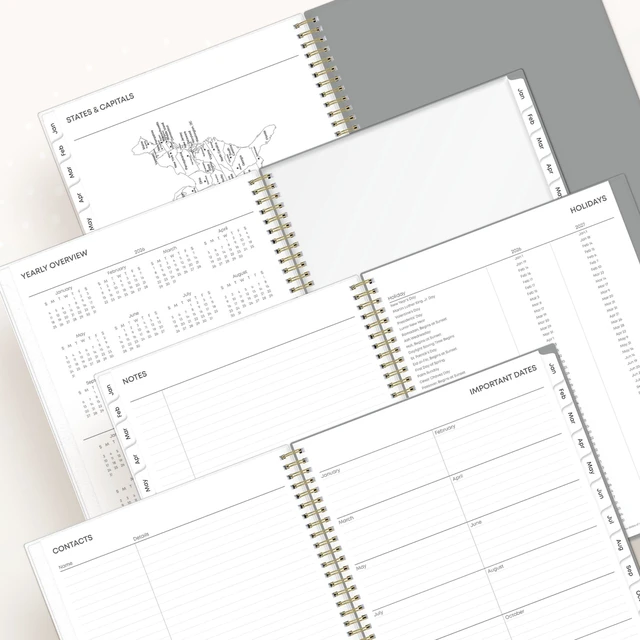 Alt view image 7 of 7 - 2026 Weekly & Monthly Planner Calendar, 8.5"x11", Sophie January 2026 - December 2026, Flexible Cover, Durable Twin Wire Binding, Laminated Tabs, Storage Pocket