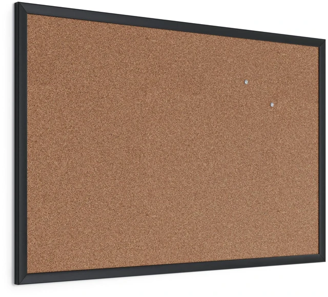 Main image of Cork Bulletin Board, 24'' x 36'', Black Wood Frame