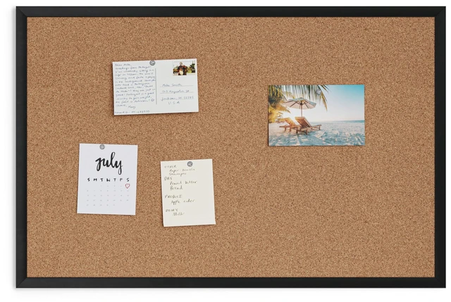 Alt view image 4 of 7 - Cork Bulletin Board, 24'' x 36'', Black Wood Frame