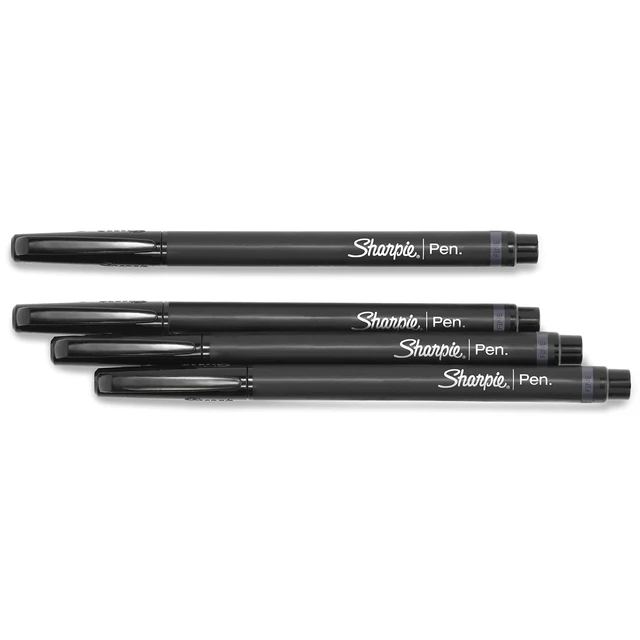 Alt view image 3 of 7 - Felt Tip Pens, Fine Point (0.4mm), Black, 4 Count (Pack of 2)