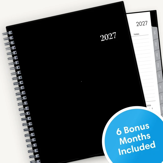 Alt view image 6 of 7 - 2027 Weekly & Monthly Planner Calendar, 7"x9", Enterprise January 2027 - December 2027, Flexible Cover, Durable Twin Wire Binding, Laminated Tabs