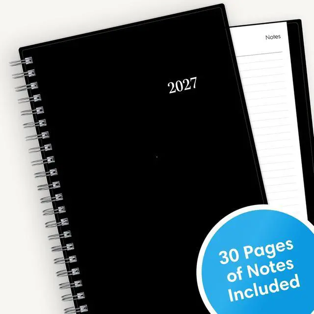 Alt view image 6 of 7 - 2027 Weekly & Monthly Planner Notes, 5.875"x8.625", Enterprise January 2027 - December 2027, Flexible Cover, Wirebound, 30 Extra Notes Sheets, Laminated Tabs