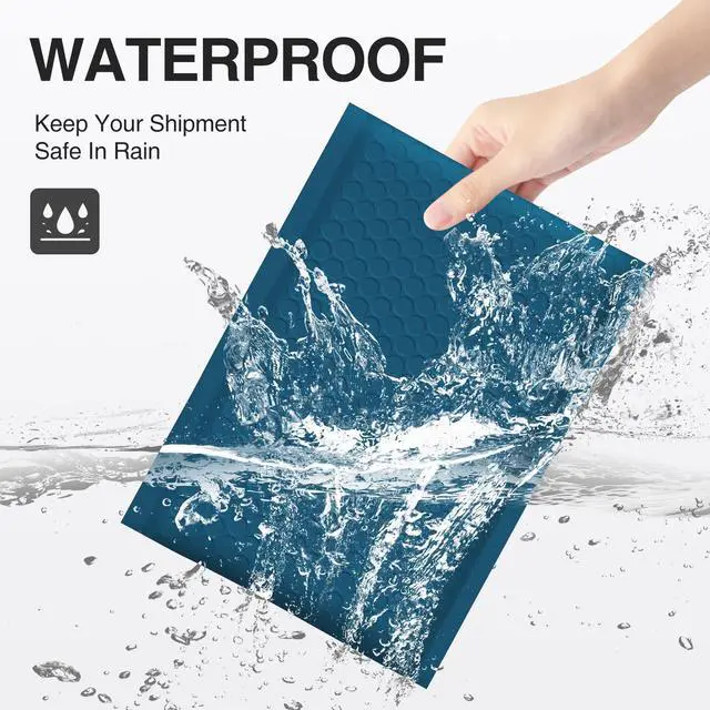 Alt view image 3 of 7 - Bubble Mailers 4x8" Navy Blue 50 Pack Usable Size 4x7" Padded Mailers Opaque Self Seal Adhesive Waterproof Boutique Padded Envelopes for Jewelry Makeup Small Bubble Mailers for Trading Cards #000