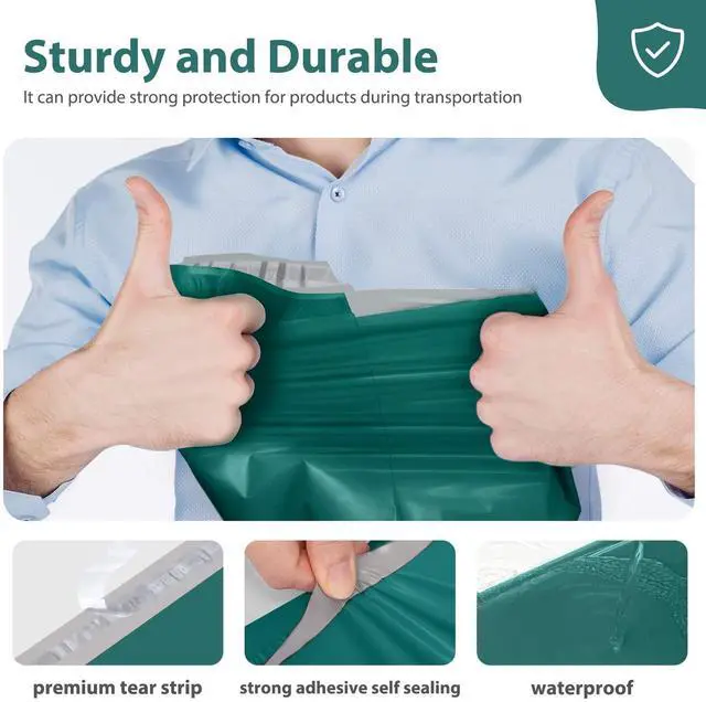 Alt view image 4 of 7 - Poly Mailers 14.5x19" 100 Pcs,Large Shipping Bags for Clothing,Green Heavy Duty Self Seal Mailing Envelope,Durable Waterproof Packaging Mailer Poly Bag For Large Clothes Business,Boutique&Online