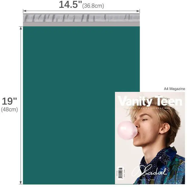 Alt view image 2 of 7 - Poly Mailers 14.5x19" 100 Pcs,Large Shipping Bags for Clothing,Green Heavy Duty Self Seal Mailing Envelope,Durable Waterproof Packaging Mailer Poly Bag For Large Clothes Business,Boutique&Online