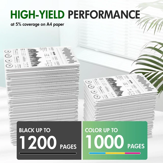 Alt view image 3 of 7 - 910 910XL 8020 Ink Cartridges Black and Color Combo Pack for HP Printers Compatible for HP910XL Ink Cartridges for HP Printer OfficeJet Pro 8010 8025 8030 8035 8028 8022 8018 Series (4 Pack)