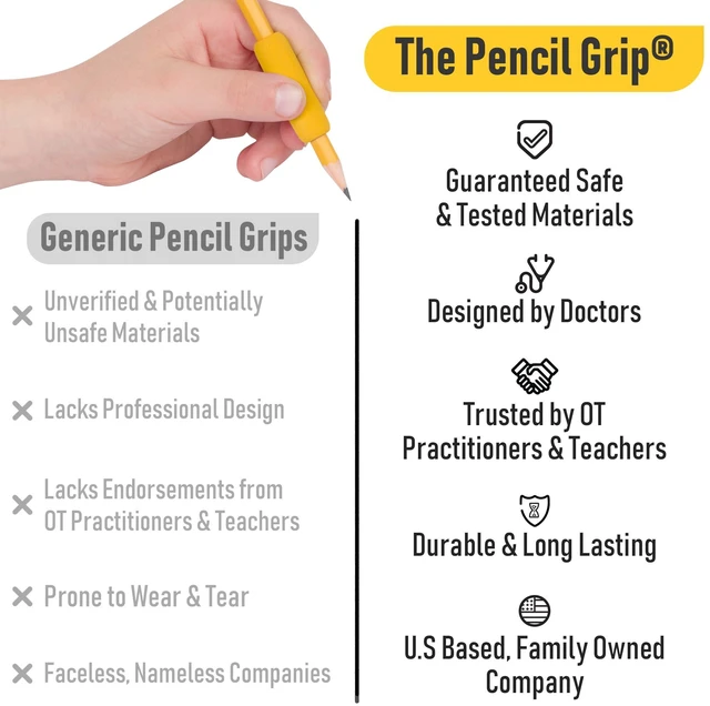 Alt view image 3 of 7 - The Classics Soft Foam Pencil Grips, Ergonomic Writing Aid for Lefties and Righties, 1.5 Inch Long, Assorted Colors, 100 Pack - TPG-164100