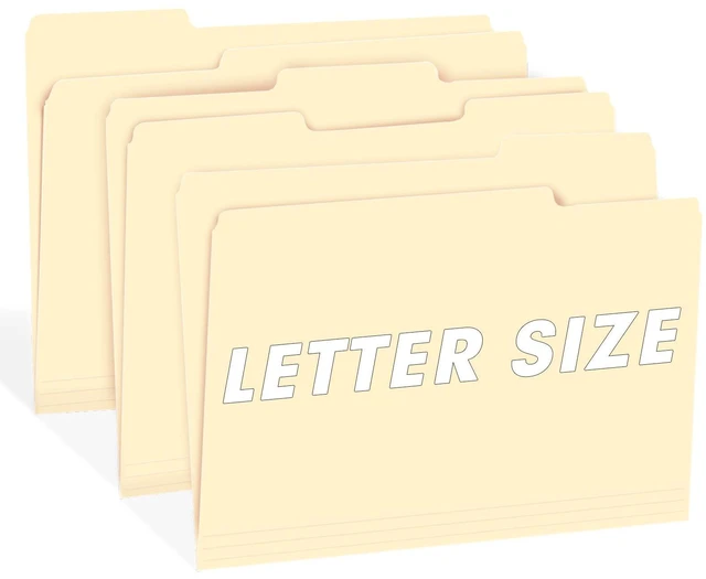 Alt view image 6 of 7 - File Folder, 150 Pack 1/3 Cut Tab File Folders Letter Size, Manila Folders, Folders with Tab, Great for Organizing and Easy File Storage