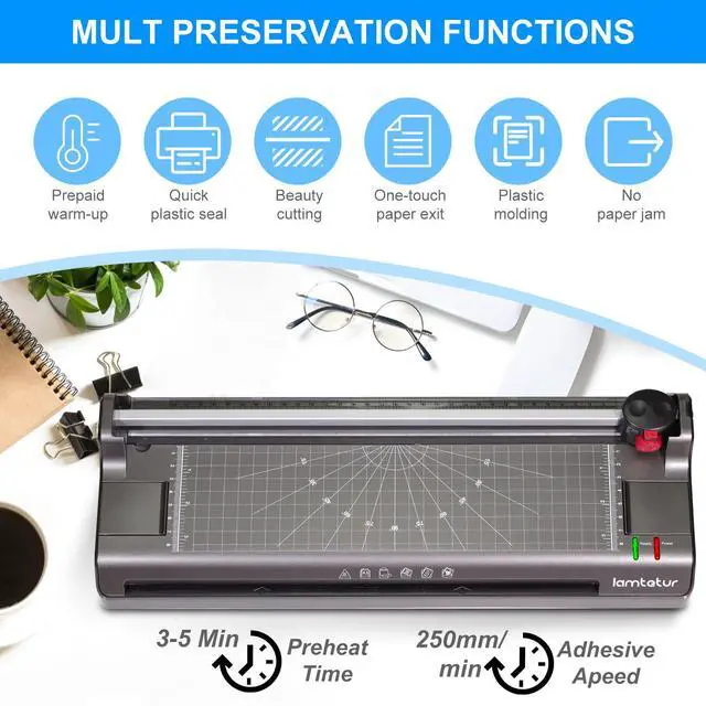 Alt view image 2 of 7 - A3 Thermal Laminator Machine with 70 Letter Size Laminating Sheets 11X17 Laminating Machine For Office Home School Teacher,13 inch Hot&Cold Lamination 3-5Mil With Paper Cutter,Corner Rounder
