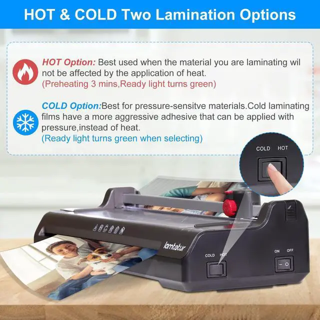 Alt view image 4 of 7 - A3 Thermal Laminator Machine with 70 Letter Size Laminating Sheets 11X17 Laminating Machine For Office Home School Teacher,13 inch Hot&Cold Lamination 3-5Mil With Paper Cutter,Corner Rounder