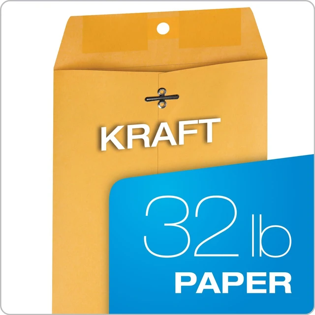 Alt view image 5 of 7 - 6 x 9 Clasp Envelopes, Clasp and Gummed Closures for Storing or Mailing, 28 lb Kraft Paper, 100 per Box (QUA37855)