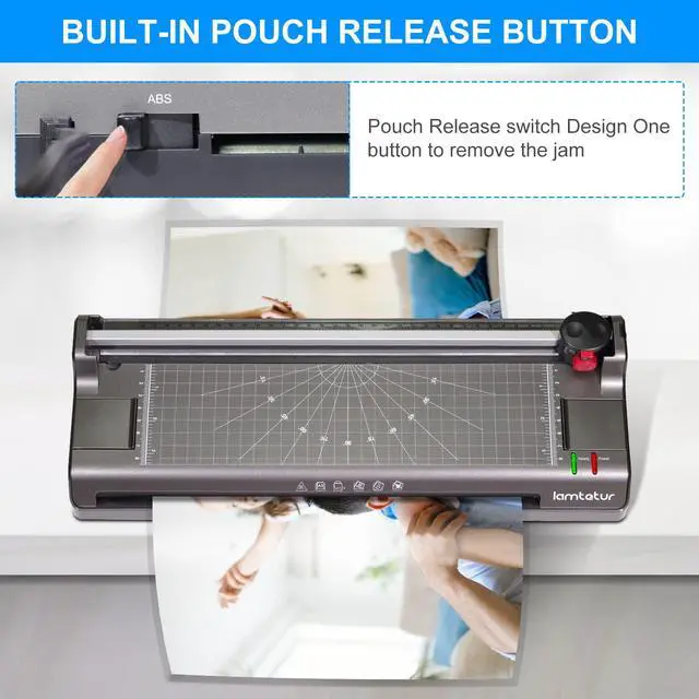 Alt view image 5 of 7 - A3 Thermal Laminator Machine with 70 Letter Size Laminating Sheets 11X17 Laminating Machine For Office Home School Teacher,13 inch Hot&Cold Lamination 3-5Mil With Paper Cutter,Corner Rounder