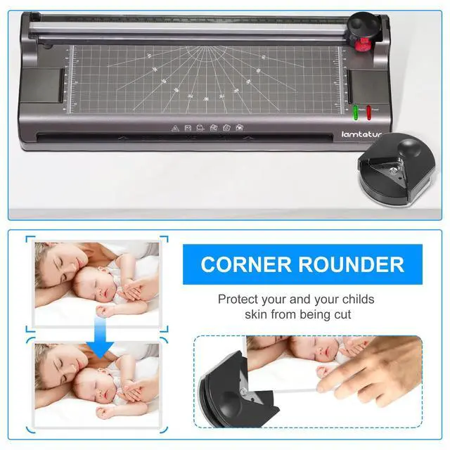 Alt view image 6 of 7 - A3 Thermal Laminator Machine with 70 Letter Size Laminating Sheets 11X17 Laminating Machine For Office Home School Teacher,13 inch Hot&Cold Lamination 3-5Mil With Paper Cutter,Corner Rounder