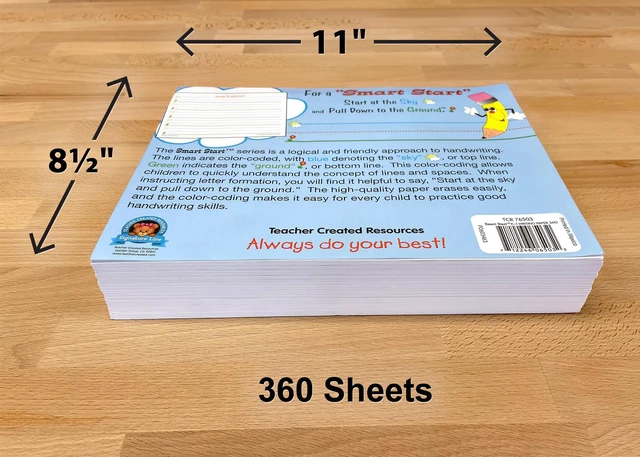 Alt view image 7 of 7 - Smart Start K-1 Writing Paper: 360 Sheets (TCR76503)