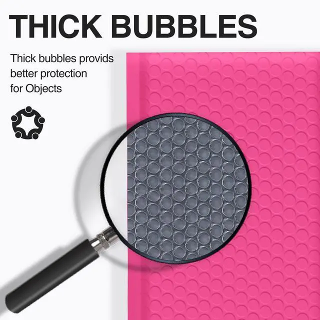 Alt view image 4 of 7 - Bubble Mailers 8.5x12" 25 Pack Usable Size 8.5x11" Hot Pink Padded #2 Waterproof Self Seal Adhesive Medium Padded Envelopes for Small Business Bulk Bubble Wrap Mailers for Mailing Jewelry Makeup