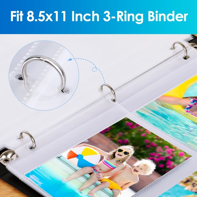Alt view image 7 of 7 - 120 Pack Photo Sleeves for 3 Ring Binder (960 Pictures), 3.5x5 in Heavy-Duty Archival Page Protectors, 4-Pocket Clear Photo Album Refill Pages, Plastic Seed Packet Sleeves, Acid-Free