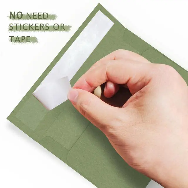 Alt view image 4 of 7 - A7 Sage Green Envelopes 100 Pack, 5.25 x 7.25 in, 120GSM 5x7 Self Seal Printable Envelopes for Invitation, 5x7 Gift Cards, Birthday, Baby Shower