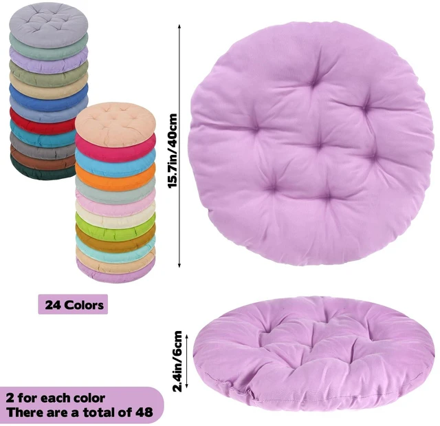 Alt view image 2 of 7 - 48 Pcs 16 Inch Round Floor Pillows Round Floor Cushions for Kids and Toddlers Flexible Seating Pillows Chair Floor Cushion Reading Cushion for Classroom Home School Playing Supplies(24 Colors)