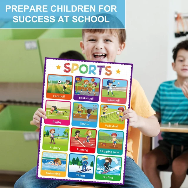 Alt view image 7 of 7 - 16 Educational Posters for Classroom - Kindergarten Preschool Elementary Classroom Must Haves - Laminated Learning Posters for Toddlers 1-3,Class Supplies Wall Decor, Voice Level Chart, ABC