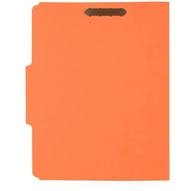 Alt view image 3 of 3 - 50 Orange Fastener File Folders, Letter, 1/3 Cut Tab Durable 11pt Orange Paper, Reinforced 1/3 Cut Tabs, 2 Prong Fasteners, Medical, Law Client and Office Files