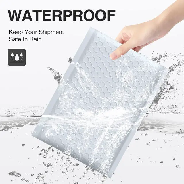 Alt view image 3 of 7 - Bubble Mailers 8.5x12" 25 Pack Usable Size 8.5x11" White Shipping Bag Waterproof Self Seal Adhesive Medium Padded Envelopes for Small Business Bulk Bubble Wrap Mailers for Mailing Jewelry Makeup